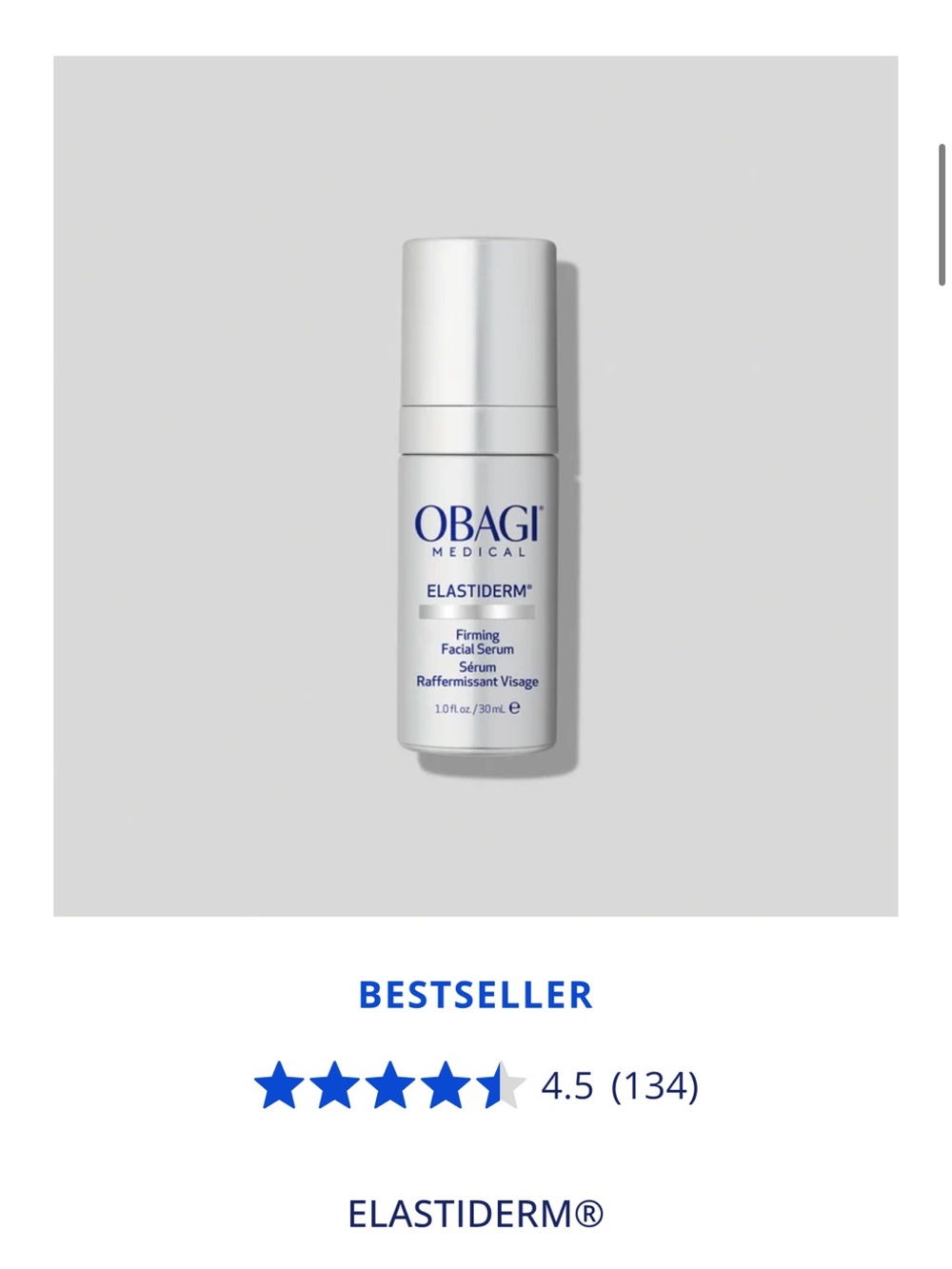 Obagi ELASTIDERM Firming Facial Serum —
